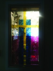 Davina Kirkpatrick's stained glass memorial window St ives Cornwall