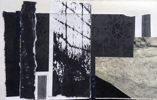collage of mesh and dark squares
