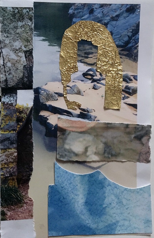 collage - of photos of beach
