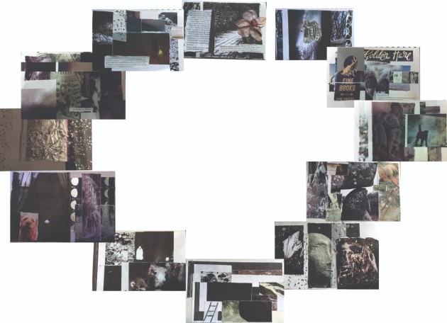 a circle of 12 collaged images
