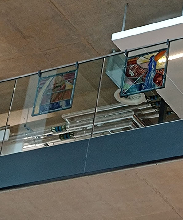 View of panel from below at Abcam